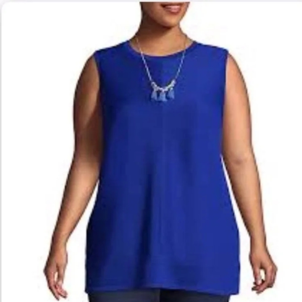 Alyx Womens Royal Blue Double Layer Flowy Tank Size XL